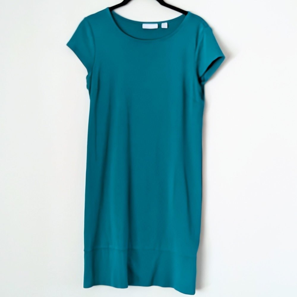 New York & Company Turquoise Green Structured Shirt Dress,‎ S